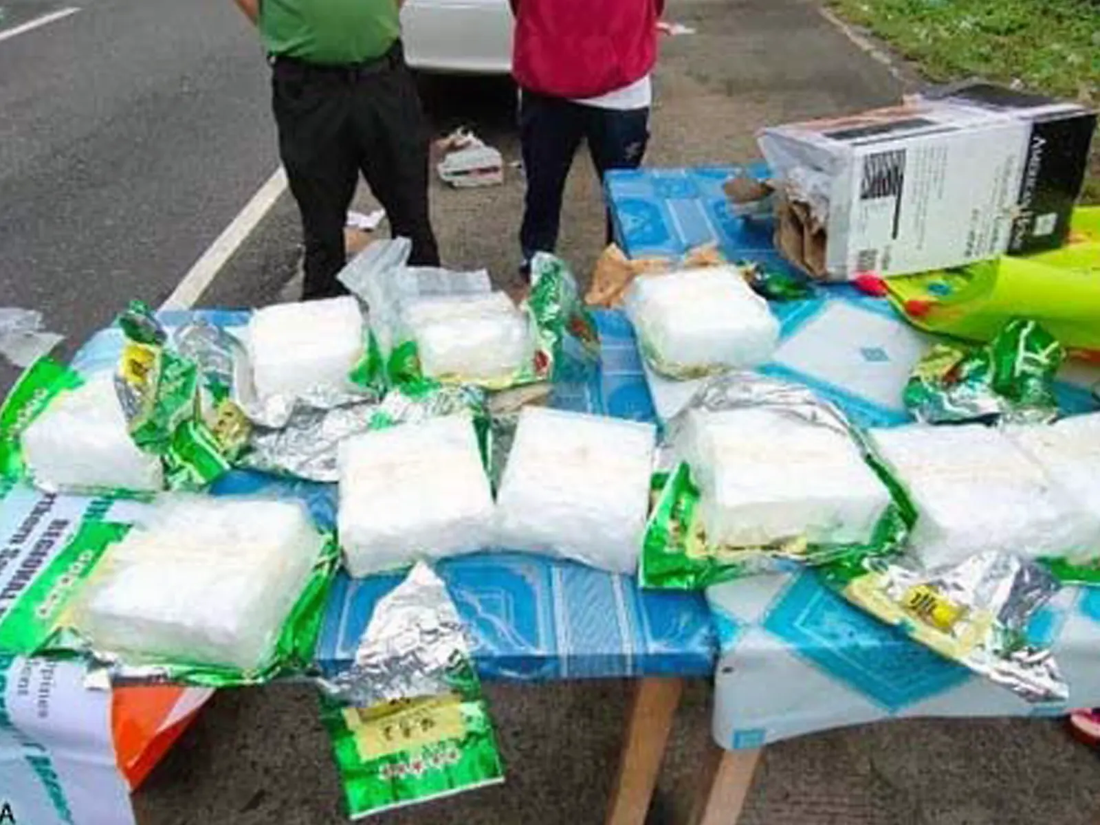 THE more than 10 kilos of shabu seized by police in Samar.