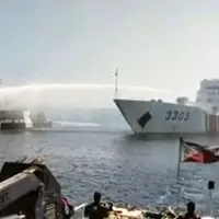 Chinese warships continue to harass Philippine vessels in the areas near the Bajo de Masinloc whichbthey have declared as a 'nature reserve'. (Photo from Times of India)