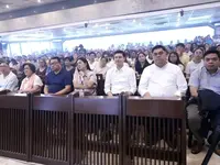 Several members of the House of Representatives joined other Catholic faithful in the Mass for Peace and Accountability held at the EDSA Shrine Sunday morning, with Rev. Teodoro Bacani, Jr. as the main presider. Among the lawmakers who attended the mass were Reps. Percival Cendana (Party-list, Akbayan), Leila De Lima (Party-list-Mamamayang Liberal), Joel Chua (Manila, 3rd District), Lorenz Defensor (Iloilo, 3rd District), Jude Acidre (Party-list, Tingog), and Terry Ridon (Party-list-Bicol Saro). De Lima, Chua, Defensor, and Ridon were among the lawmakers the House earlier elected to constitute the 11-member prosecution team that would represent the chamber in the impeachment trial of Vice President Sara Duterte in the Senate.
Courtesy: House of Representatives