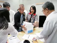 House Secretary General Cheloy Velicaria-Garafil submits to Impeachment Court Clerk and Senate Secretary Atty. Renato Bantug, Jr. Monday afternoon the pre-trial brief prepared by House prosecution panel for the impeachment trial of Vice President Sara Duterte. The pre-trial brief  include proposed stipulations of fact, a witness list and documentary evidence intended for presentation before the Senate impeachment court. Also submitted along with the pre-trial brief was the entry of appearance of private prosecutors assisting the House prosecution panel during the trial.
